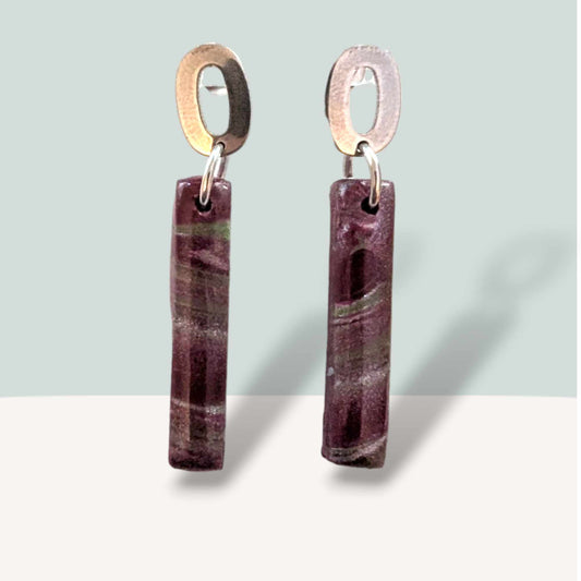 Medium Stick Dangles - Burgundy Mist