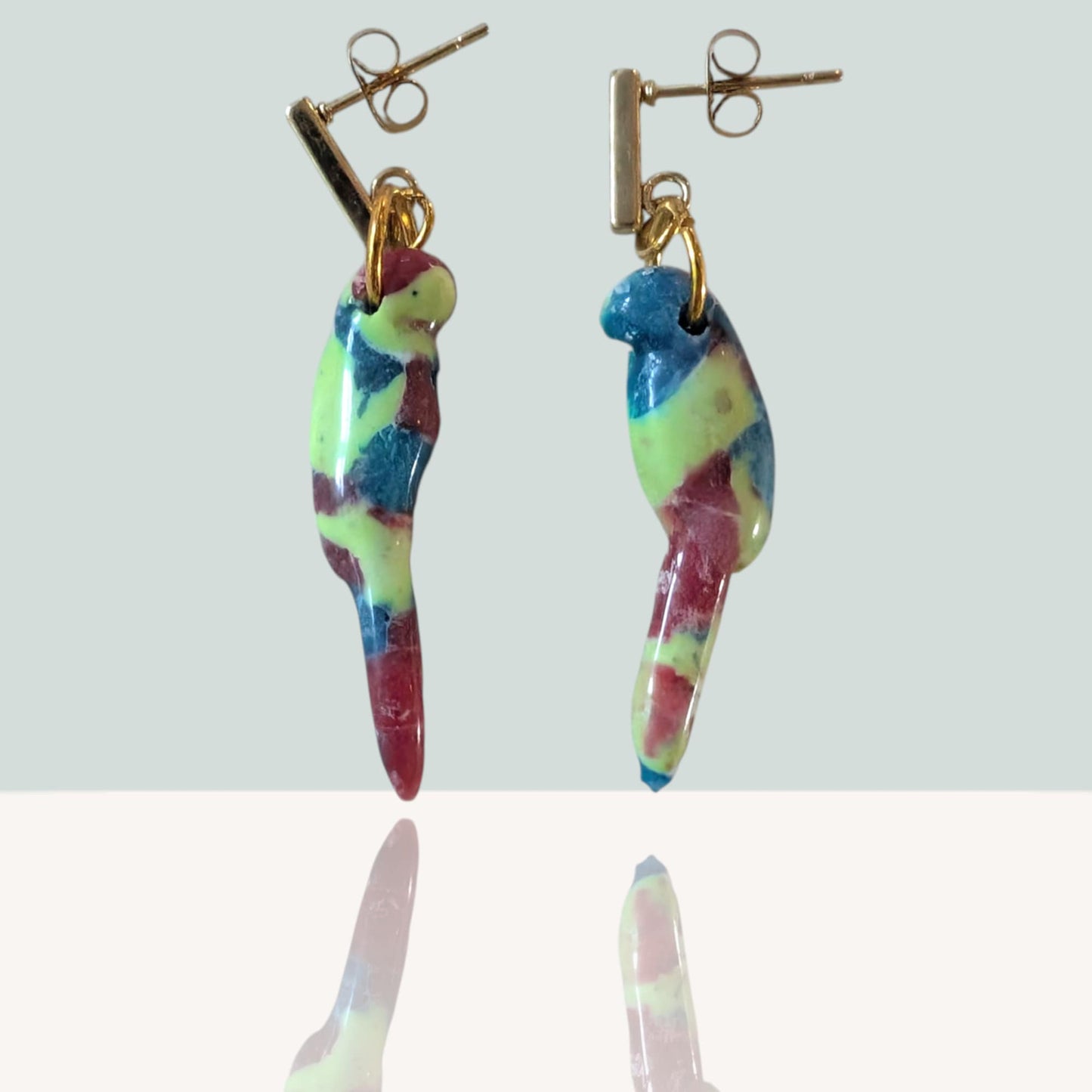 Parrots - Blue, Lime and Red