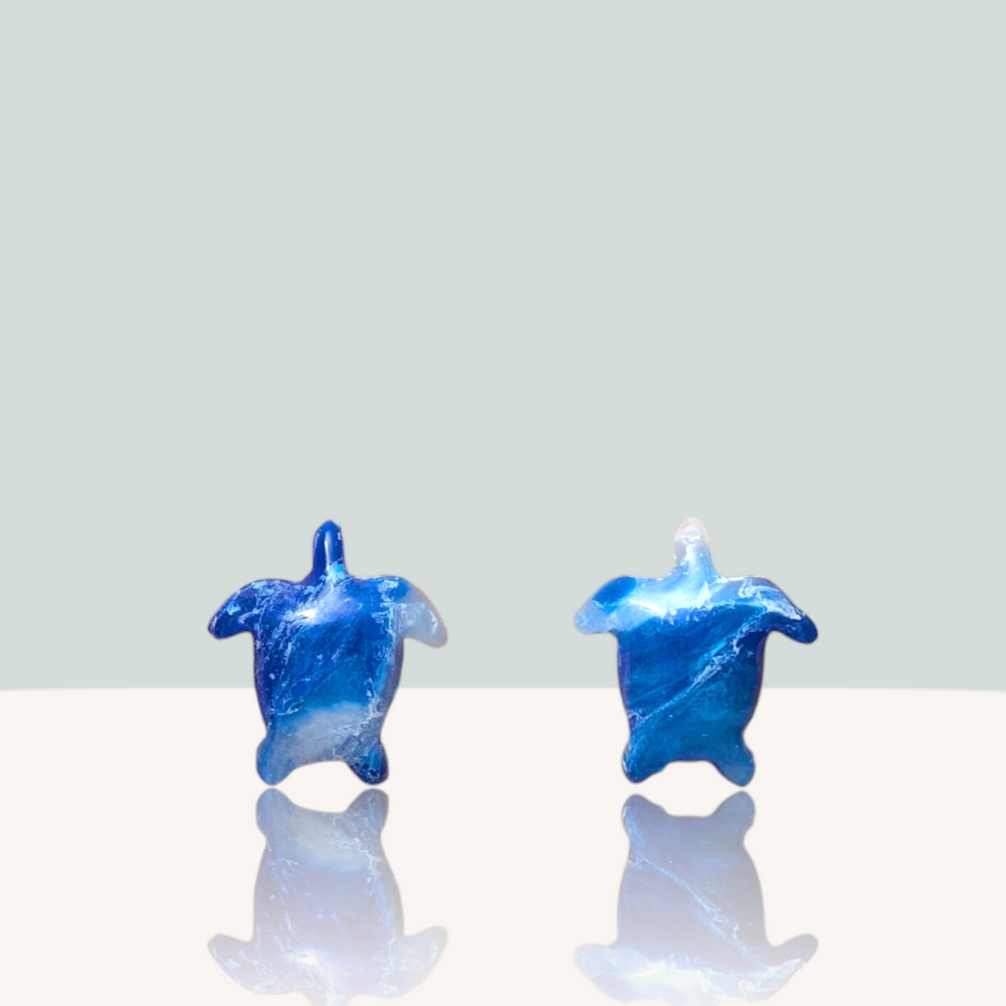 Mini Turtle Studs - Water