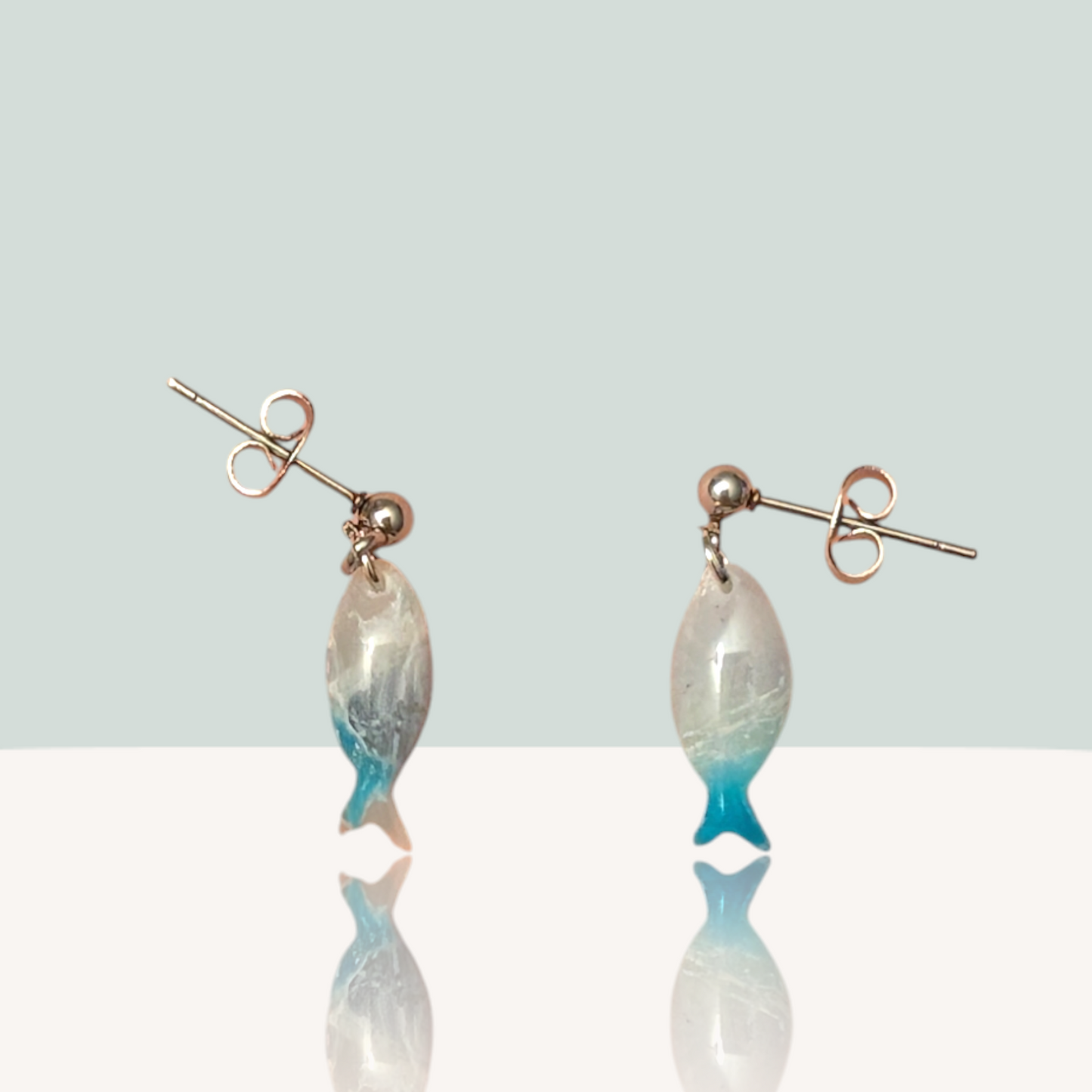 Mini Fish Dangle Studs - Air