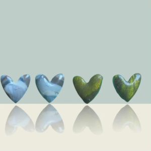 mini heart studs