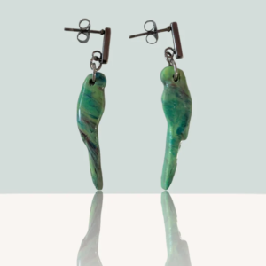 parrot dangle earrings
